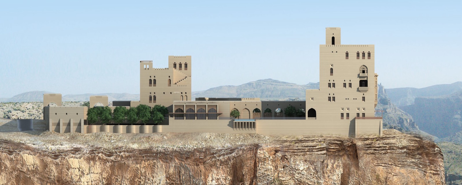 Jebel Akhdar Palace, Vacation palace for HH The Emir of Qatar